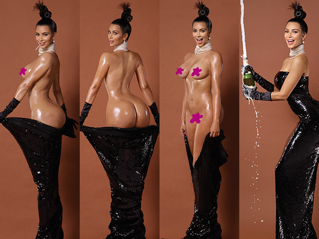 Kim kardashians nude ass